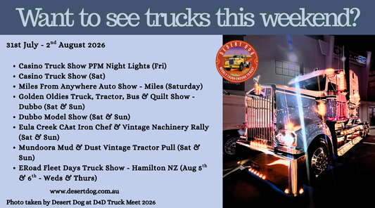 Weekly truck shows and events brochure by Desert Dog