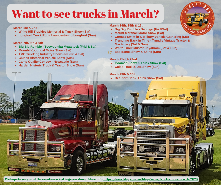 Truck Shows - March 2025