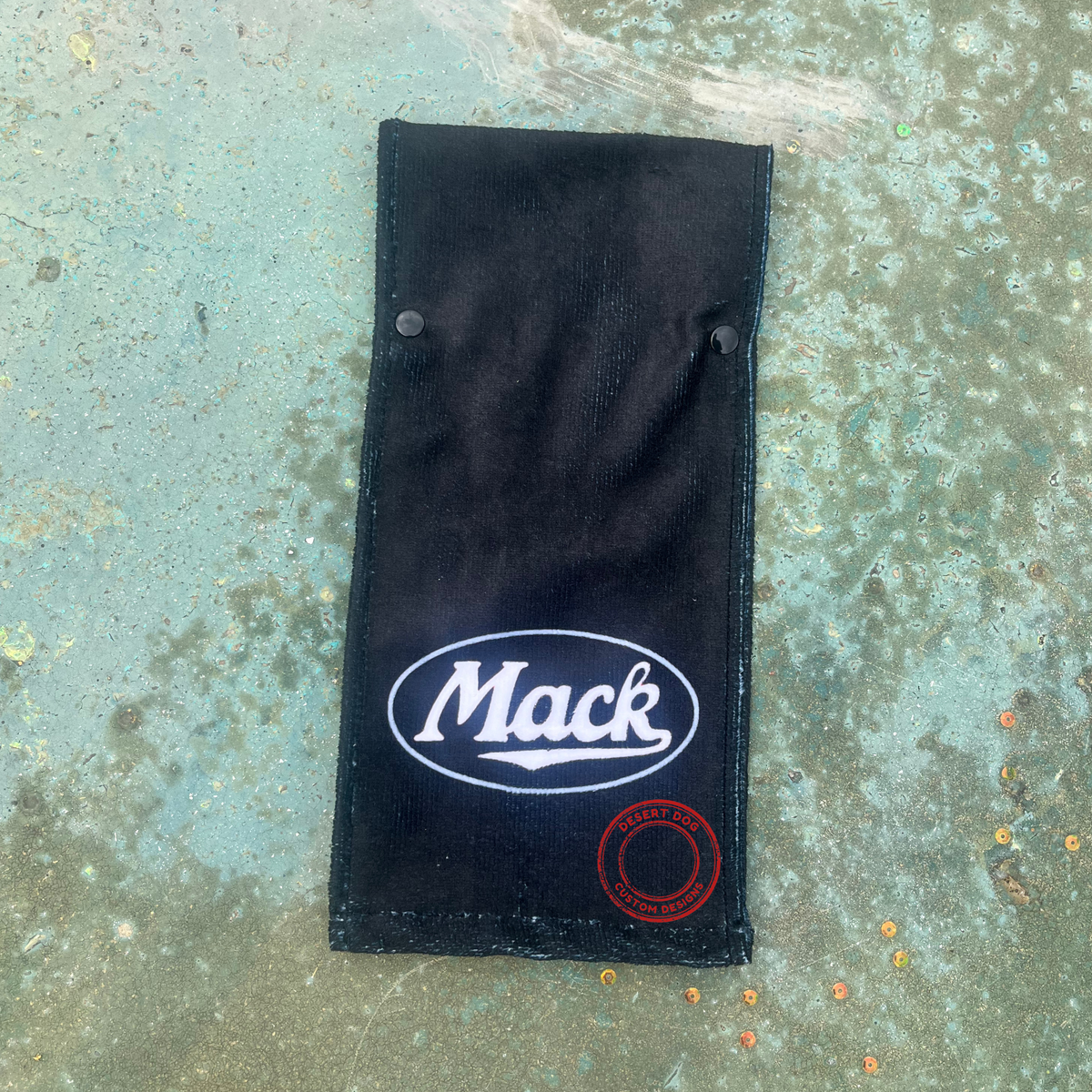 Mack door towel - Black with White logo