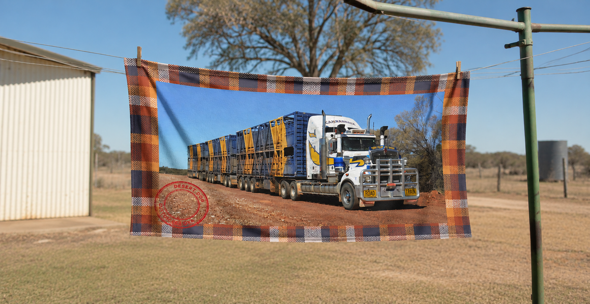 Bath or Beach Towels featuring Iconic Aussie Trucks