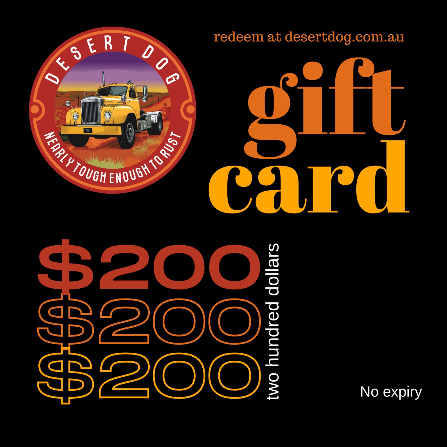 Desert Dog Gift Card - Never Expires