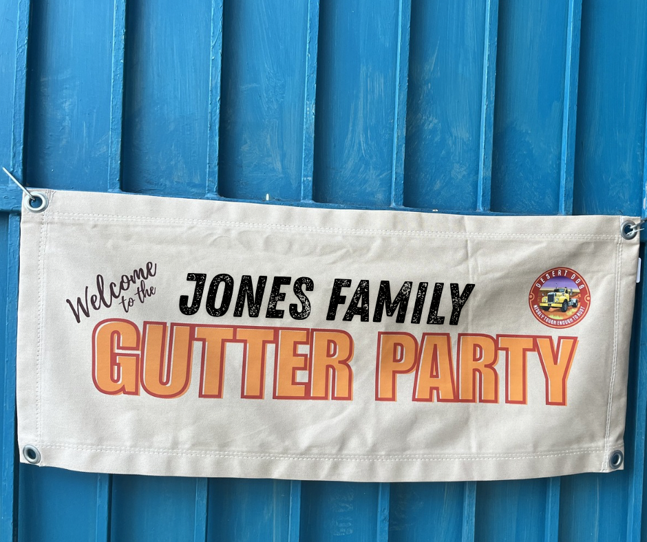 Gutter Party Wall Hanging Banner - Customs also available