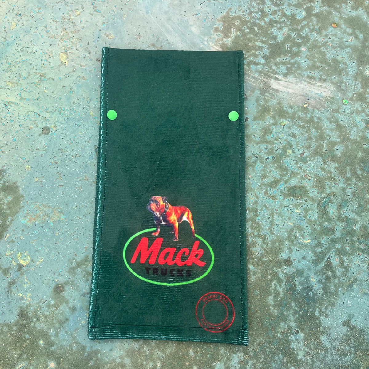 Mack door towel - Green with Mack Dog logo